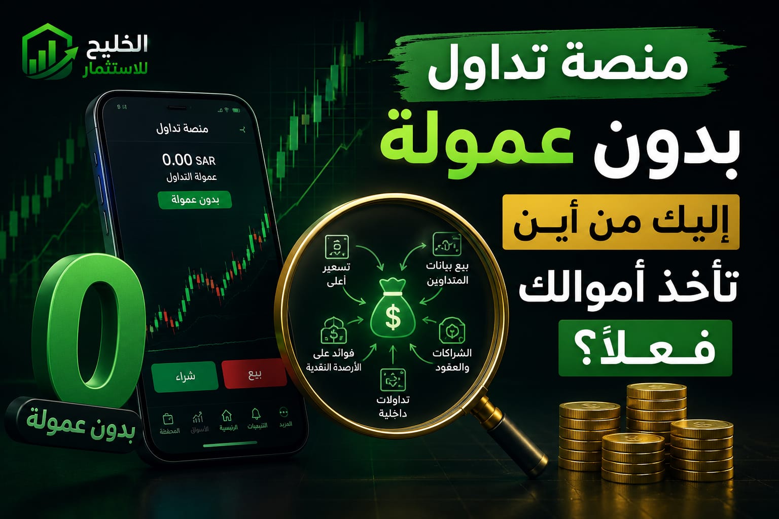 منصة تداول بدون عمولة؟ إليك من أين تأخذ أموالك فعلاً